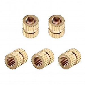 MroMax M3 Female Thread Brass Knurled Threaded Insert Embedment Nuts, 5mm (OD) x 5mm (H), Embed Parts, Pressed Fit into Holes for 3D Prints and More Projects: Amazon.com: Industrial & Scientific