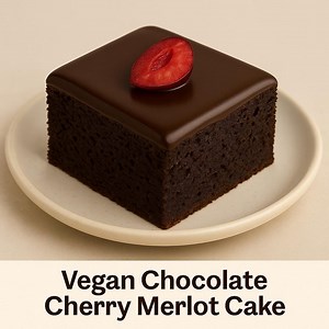 Vegan Chocolate Cherry Merlot Cake - Etsy