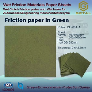 [Hot Item] Kevlar Fibers Green Dlz001-1 Wet Friction Materials Paper Sheets