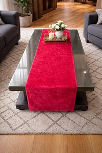 Chemin de table en velours Chemin de table basse de couleur unie Chemin en velours fait main pour table à manger Décoration d'intérieur de luxe, décoration de table minimaliste moderne - Etsy France