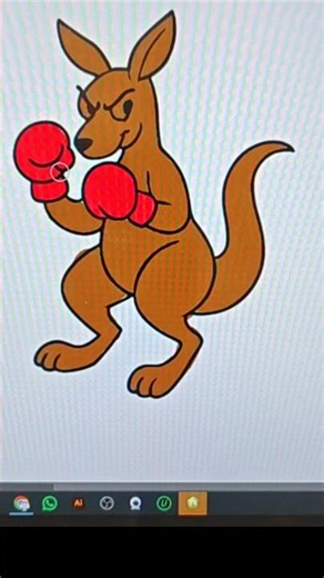 How to painting beautiful Boxing a kangaroo drawing #shorts #art #drawing #kangaroo