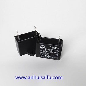[Hot Item] Cbb61 Ceiling Fan Capacitor 2.5UF with Pins
