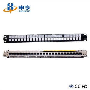 [Hot Item] 1u 24-Port, Panel de parche en blanco, con gestión de cables trasera RJ45 Panel de parche