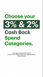 Earn a $200 Cash Back bonus, plus unlimited 3% and 2% Cash Back on your top spend categories, with the TD Cash Credit Card. | TD