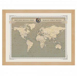 Personalized Marine Corps Push Pin Map: USMC Retirement Gift - Etsy