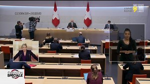 Le Conseil fédéral annonce une série de mesures d'assouplissements. Terrasses, fitness, théâtres ou cinémas pourront rouvrir, sous condition, dès lundi prochain tandis que les manifestations publiques avec jauge maximale pourront à nouveau être organisées. Des mesures qui ne sont pas du goût de nos deux invités, André Roduit (GastroValais) et Lorenzo Malaguerra (Théâtre du Crochetan). | Canal9