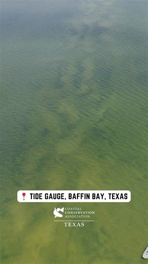 A bird's eye view of Tide Gauge down in 📍 Baffin Bay, Texas #JoinCCA #CCATexas #fishing #fishingtrip #angler #saltwaterfishing #fishon | CCA Texas