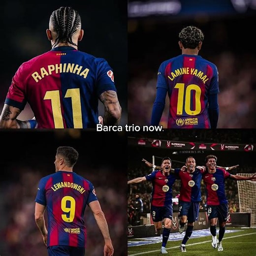 Barcelona trio now vs then☠️.#barcelona