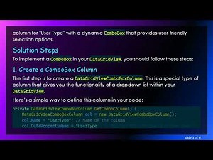 Displaying a ComboBox Column in a DataGridView Bound to a DataTable