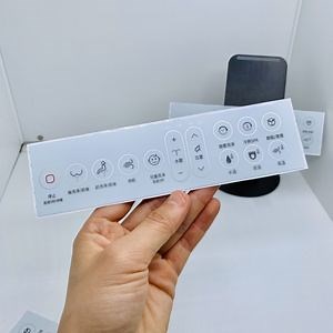 [Hot Item] Washing Bidet Control Overlay UV-Proof PC Silver Print Self Adhesive Graphic Label