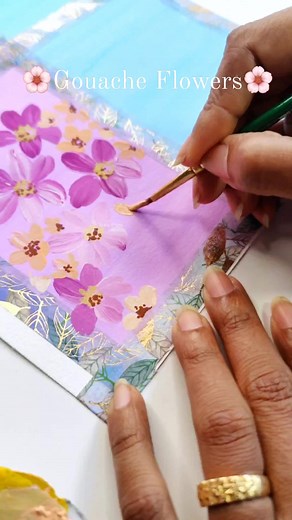 2.2K views · 22 reactions | Painting Gouache flowers over a lovely gradient background . Find this video tutorial on YouTube. Brushes - @princetonbrush Paper - @cansonpaper - - #claricegomesdesigns #claricegomeswatercolour #artistsofinstagram #learntopaint #princetonbrushes #october #paintingfun #gouacheflowers #howtopaintflowers #gouachepainting #gouache #learntopaint #peace | Clarice Gomes Designs | Facebook
