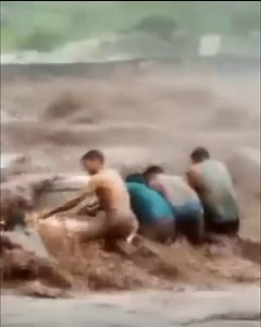 A woman was swept away along with her car. She was rescued and was further admitted to hospital in Panchkula on Monday. 10-15 men with the help of ropes pulled the woman out of the car. #Help of ropes pulled #woman out of the car #thesentinel | The Sentinel