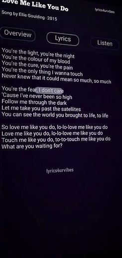 Love Me Like You Do karaoke lyrics