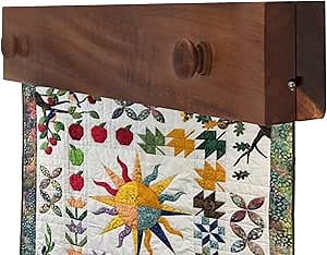 Tapestry Hangers for Walls, Wooden Quilt Hanger for Wall for Display, Rustic Quilt Rack for Tapestries, Quilts, Rugs (24'')