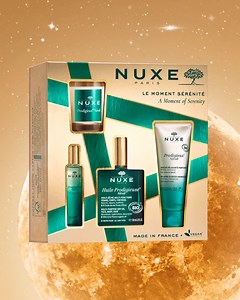 Embrace tranquility this holiday season with the NUXE A Moment of Serenity Christmas Set. 💚 Designed for both women and men, this collection has calming and soothing notes of neroli for a sensory escape featuring Huile Prodigieuse® Néroli, Le Parfum Prodigieux® Néroli, Prodigieux® Néroli Relaxing Scented Shower Gel, and a Prodigieux® Néroli Indoor Candle. For every occasion, add a sprinkle of magic. 🌟 #NUXESG #NUXE #NUXEMoments #GlowingSkin | NUXE