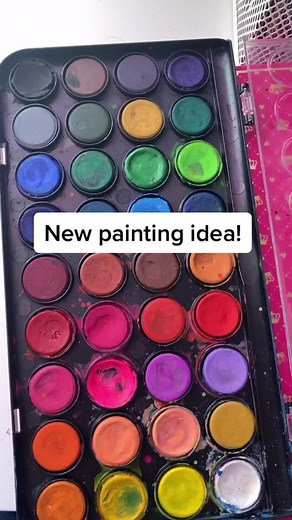 Duet this if you decide to do it! #fypシ #foryou #foryoupage #viral #idea #painting #watercolor #sketchbook #paintbrush #art #artist #paint #duet