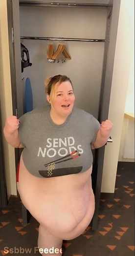 SSBBW Pleasantly Plump • Big Belly Beauty Opening the Door | Huge SSBBW Belly • Pleasantly Plump