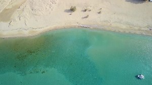 The tropical and scenic nudist beach of Sarakiniko on Gavdos island, Greece.