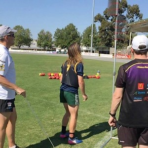 First testing phase with the vertical leap at the @richmond_fc NGA | AFL North East Border
