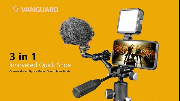 Vanguard QS-72T Quick Release Plate with Built-in Smart Phone Holder