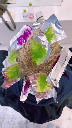 When micro braids met pixie cut 💗💚 Kicking the conventional pixie crop, @ququ_raaakun7 of @ququtokyo adds micro braid details to complete this client’s new ‘do. The look is fun and fresh with hot pink and lime green colour placement for a pop of colour against the blonde canvas, and the two, individual hair extensions add micro braiding detail to keep it quirky, current and on trend! #hair #hairdressing #hairdressers #hairstyle #hairstylist #colouredhair #haircolour #pinkandgreen #pinkhair #gr