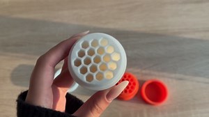 19-Hole Hexagonal Drill Bit Storage Box | Organizer Case for 6.8mm Drill Bits | Portable Tool Organizer with Screw Cap (Orange)