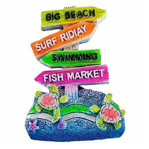 [Hot Item] Custom Logo Hand Painted Tropical Island Beach Souvenir Turtle Resin Fridge Magnet