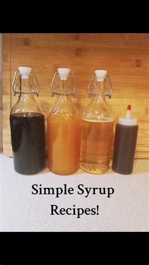 Simple Syrup Recipes! I love making my own simple syrup to add flavor to my cocktails and mocktails. These are good strored in the refrigerator for a couple of weeks and never disappoint! Recipe in the comments! LMK if you try it yourself! #simplerecipe #simplesyrup #mocktails #freshingredients #recipe #homemade #howtomake