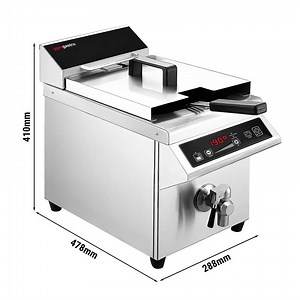 [Hot Item] 8L Electric Induction Deep Fat Fryer Stainless Steel Commercial Kitchen Appliances