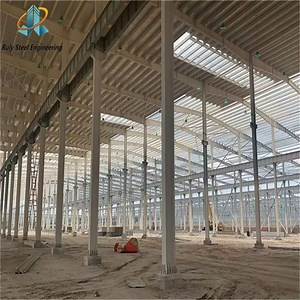 [Hot Item] Large Span Prefabricated Steel Structure Construction Building Industry Prefab Warehouse with Middle Columns