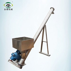 [Hot Item] Stainless Steel Inclined Screw Conveyor with Small Hopper