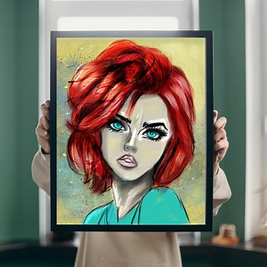 Fiery Muse Printable Illustration for Home Decor - Etsy
