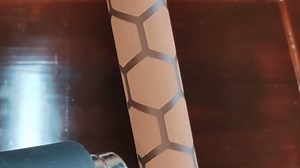 2 Pack Heat Shrink Tubing for Fishing Rods, Honeycomb Pattern Fishing Rod Grip Heat Shrink Wrap (φ25mm, Black)