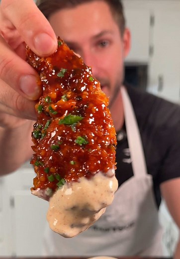 High-Protein Hot Honey Chicken Tenders with Southwest Ranch