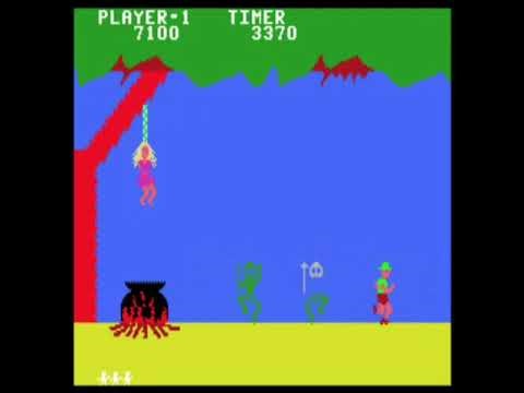 JUNGLE HUNT - MAME- COLECOVISION - COMMODORE 64 - ATARI 2600 - COMPARISON