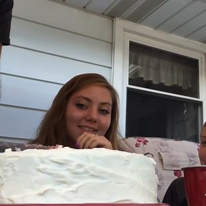 Cutting the cake for twin gender reveal party! 🎥 Davis Evans #Twins #Pregnancy #GenderReveal | Pregnant Life