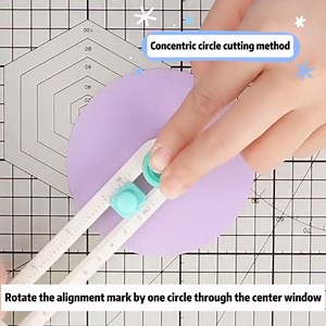 2Pcs Circle Cutter, Plastic Circle Paper Cutter, Double Scale, 360° Manual Rotation Cardboard Circle Cutter, Adjustable Size 2-20CM Diameter Rotary Circle Cutter, Craft Cutter for Card Making