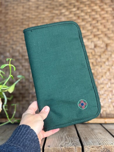 Vintage Green Jansport Travel Organizer - Passport Holder - Zippered Multi Pocket Pouch - Etsy