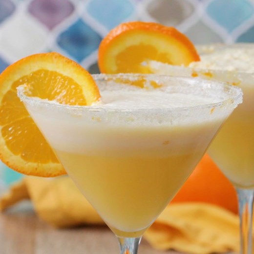 An Orange Julius is a mall food court classic--frothy, citrusy, and slightly sweet, it’s the perfect pick-me-up. Now, you can blend up your own at home, with an added adult twist. Remember to sip responsibly! Recipe: https://tasty.co/recipe/adult-orange-julius | Tasty