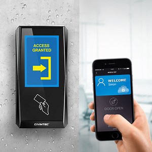 [Hot Item] CT5 RS485 Osdp Wiegand All-in-One BLE RFID NFC Access Control Keypad Display Screen Custom Ui   Text   Audio IP65
