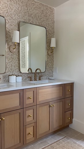 AMH | Interior Design Orlando on Instagram: "The sweetest girls bathroom. Of course not complete without muted pink tiled walls • • • • • Girls bathroom decor, girls bathroom design, shared bathroom design, girly bathroom decor, girly decor, girl bedroom inspo, girls room inspo, Orlando interior designer, Florida interior designer, Tampa interior designer, soflo interior designer, Windermere interior designer, west palm interior designer, palm beach interior designer, Miami interior designer,"