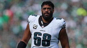 Jordan Mailata’s film room critique sparks 'smile' on Saquon Barkley's face