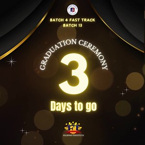 Tick-tock, 3 days left until the big moment arrives! 🎉 Excitement is reaching fever pitch for the Abu Dhabi campus graduation ceremony. Let's cheer on our graduates as they prepare to step into the next chapter of their lives. The countdown is on, and the celebration is just around the corner! 🎓✨ #GraduationCountdown #CountdownToSuccess #FilipinoInstitute #WeInspireFilipinos #ProfessionalDiploma #FacetoFace #Diploma #fi #AbuDhabi #kayakokayamokayanatinto | Filipino Institute