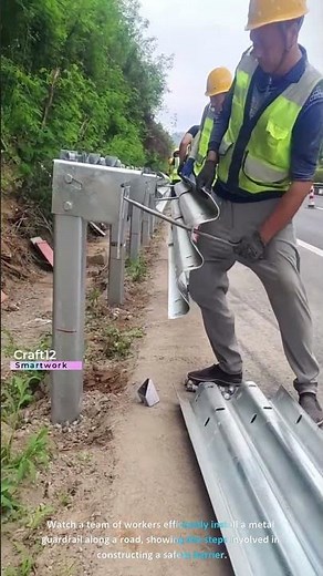 The process of installing a highway guardrail