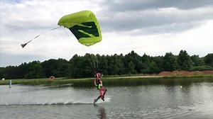 2K views · 84 reactions | Swooping the pond! Almost everyone managed to stay dry. 蘭 | Skydive Cross Keys | Facebook