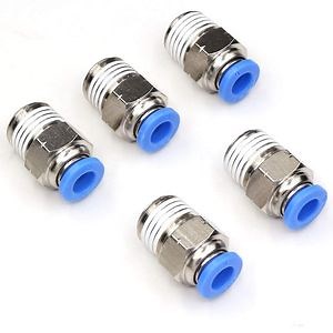 [Hot Item] Male Thread Copper Air Pneumatic Right-Angle Threaded Joint Brass Nickel Plating on High Quality Plastic Quick Connect Fitting