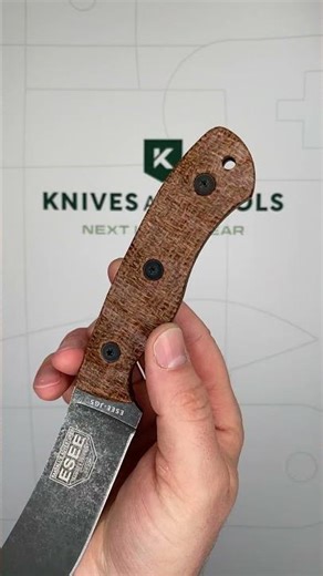 ESEE JG5, ESEE JG5 BM, 1095 Stonewashed Black Oxide, Brown Burlap Micarta, outdoor knife