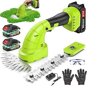 Amazon.com : Cordless Hedge Trimmer & Grass Shears, 2 in 1 Electric Hedge Clippers/Grass Trimmer with 2 Pcs Battery and Charger Included, Hand Grass Cutter Bush Trimmer, 21V Hedge Shears for Gardening, Lawn, Yard : Patio, Lawn & Garden