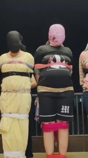 3 Indian women gagged and tied up