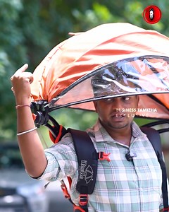 73K views · 2.2K reactions | தமிழ் இளைஞரின் புது கண்டுபிடிப்பு | இனி குடை பிடிக்க கை தேவையில்லை | ibrella Innovative Umbrella | Business Tamizha | Facebook